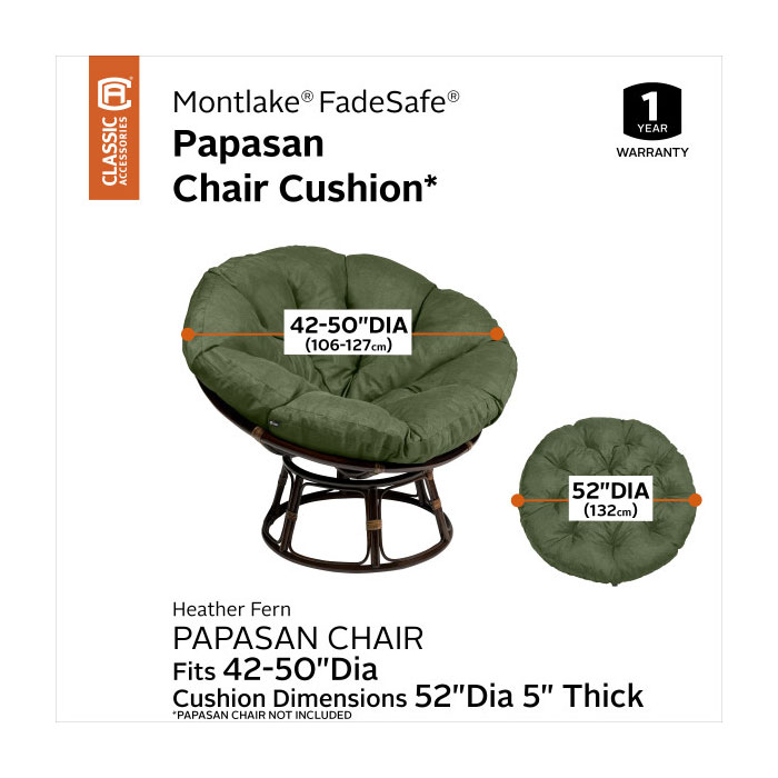 50" Papasan Cushion- Heather Fern - Image 2